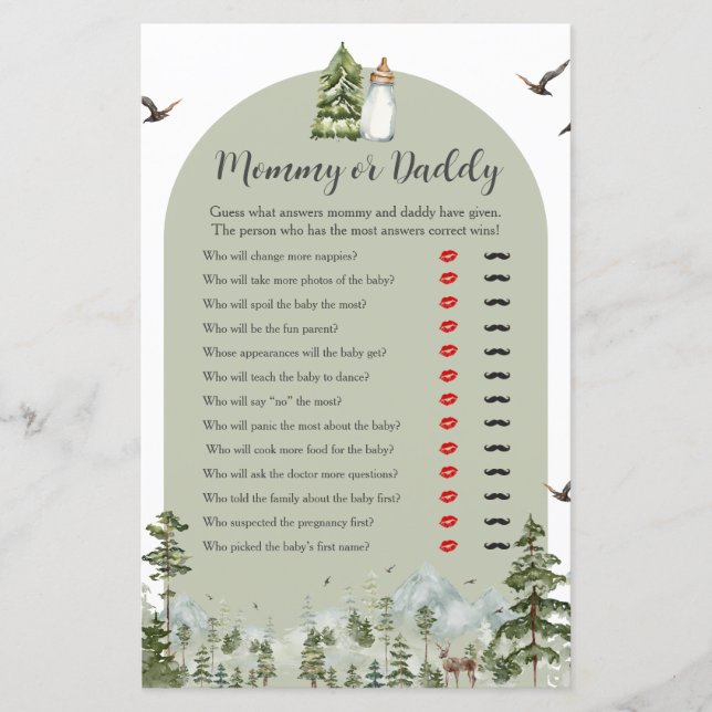 Oh Boy Adventure Pine Forest Mommy oder Daddy (Vorderseite)