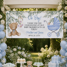 Oh, Boy Baby Shooter Background Banner