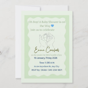 Oh Boy Baby Shower Einladung
