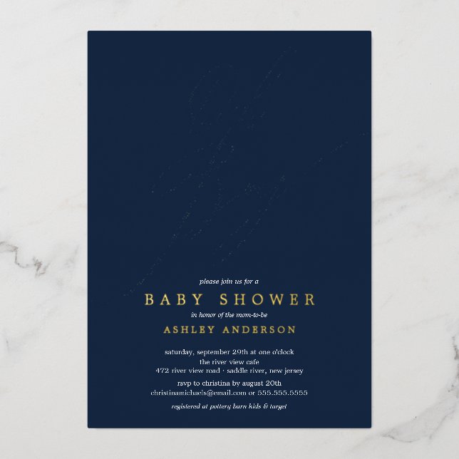 Oh Boy Baby Shower Folieneinladung (Vorderseite)