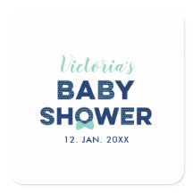 Oh Boy Baby Shower | Gastgeschenk Danke, Aufkleber