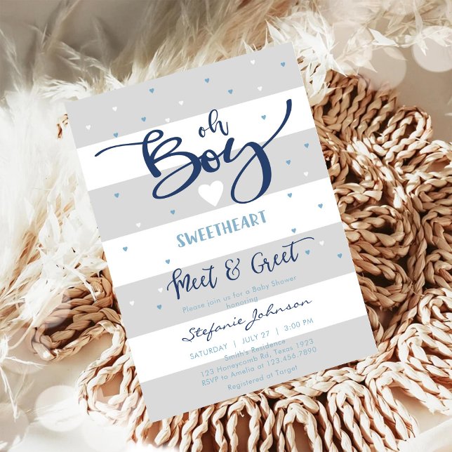Oh Boy Baby Shower Invitation Einladung (Von Creator hochgeladen)