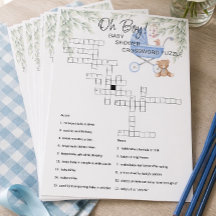 Oh Boy Baby Stoller Mobile Crossword Puzzcard