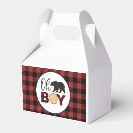 Oh Boy Bear Buffalo Kariert Baby Dusche Geschenkschachtel