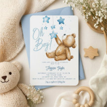 Oh Boy Bear Star Mobile Watercolor Boy Baby Shoote