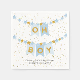 Oh Boy Blue Bunting Flags Baby Showroom Serviette
