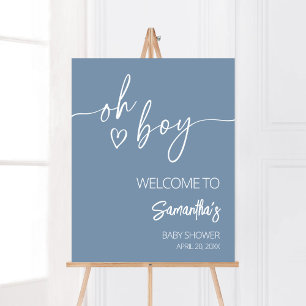 Oh Boy Boho Minimalistisch Baby Dusche Willkommen Poster