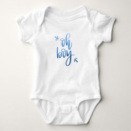 Oh Boy - Calligraphy Baby Bodysuit Baby Strampler