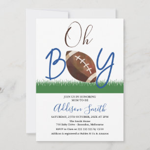 Oh Boy Football Baby Dusche Einladung