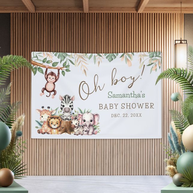 Oh Boy Jungle Safari Baby Duschbanner Banner (Von Creator hochgeladen)