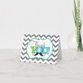 Oh Boy Little Man Mustache Danke Note Card