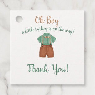 Oh Boy Little Turkey Baby Dusche Geschenkanhänger