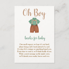 Oh Boy Little Turkey Books Baby Dusche Begleitkarte