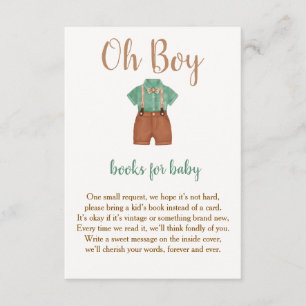 Oh Boy Little Turkey Books Baby Dusche Begleitkarte
