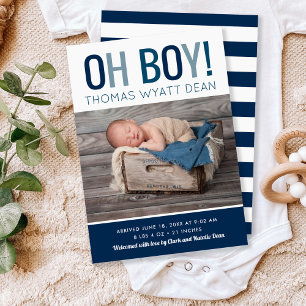 Oh Boy Photo Faire-part de naissance