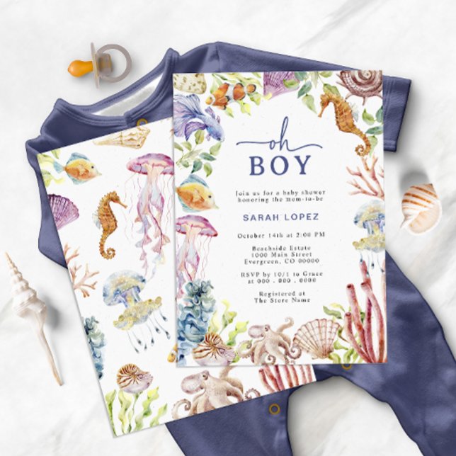 Oh Boy Shower Einladung (Von Creator hochgeladen)