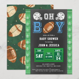 Oh Boy Super Bowl Boy Football Baby Dusche Einladung