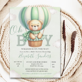 Oh Boy, Teddy Bear Baby Shower Boy Einladung