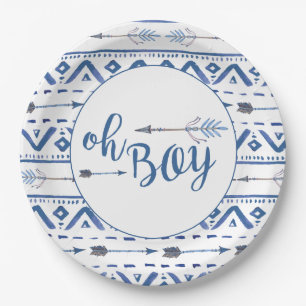 Oh Boy Tribal Baby Dusche Pappteller