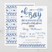 Oh Boy Tribal Baby Shower Einladung - CUSTOM