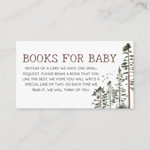 Oh Boy Wald Baby Shower Bücher für Baby Begleitkarte