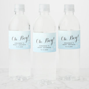 Oh Boy Winter Baby Dusche   Schneeflocken Blau
