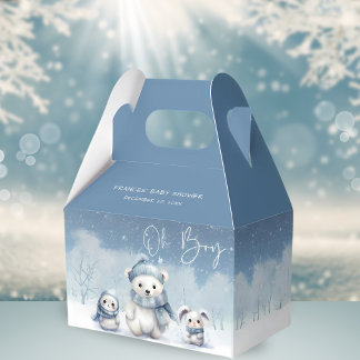 Oh Boy Winter | Woodland Baby Dusche Fevor Boxes Geschenkschachtel