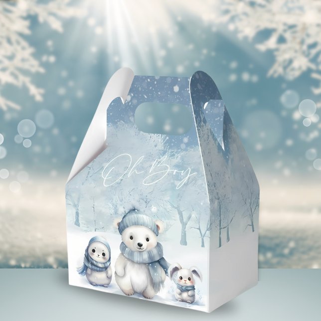 Oh Boy Winter | Woodland Babydusche Geschenkschachtel (Von Creator hochgeladen)