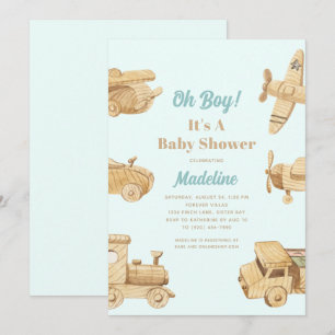Oh Boy Wooden Toys Kinderdusche Einladung