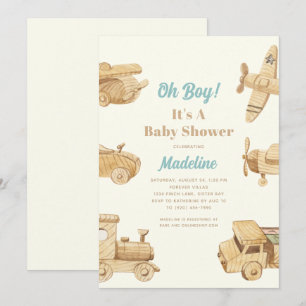 Oh Boy Wooden Toys Kinderdusche Einladung