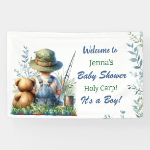 Oh Buoy, es ist ein Junge! Fischthemen-Baby-Party Banner