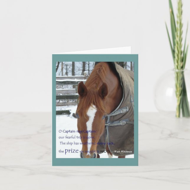 Oh Captain My Captain Note Card Karte (Vorderseite)