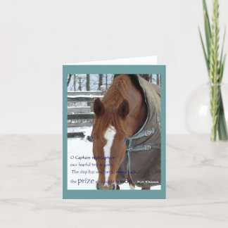 Oh Captain My Captain Note Card Karte