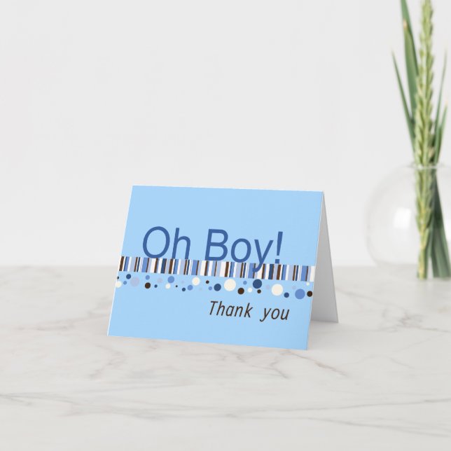 Oh carte de remerciements de baby shower (Devant)