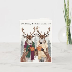 Oh Cerf C'est la Saison du Cacao Carte de Vœux