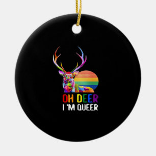 Oh Cerf Drôle Ornement de Style Moderne Minimalist
