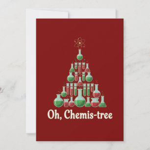 Oh Chemie-Baum Lustige Wissenschaft Chemie Weihnac Dankeskarte