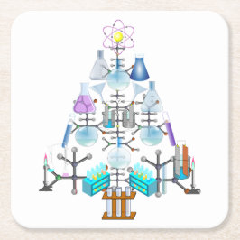 Oh Chemie, Oh Christbaum Rechteckiger Pappuntersetzer