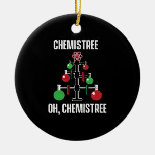 Oh Chemist Tree Chemistree Pun Science Keramik Ornament
