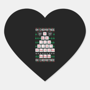 oh chemistream Chemist Science Weihnachten Herz-Aufkleber
