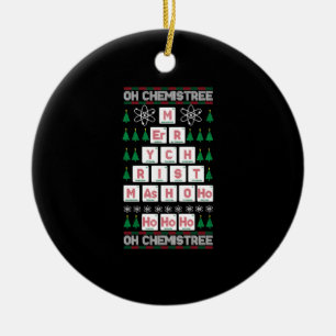 oh chemistream Chemist Science Weihnachten Keramik Ornament