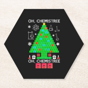 Oh Chemistree Chemist Tree Funny Science Weihnacht Untersetzer
