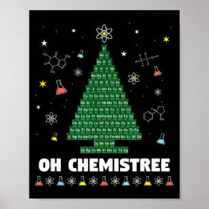 Oh Chemistree Periodensystem Chemie Weihnachts-T Poster