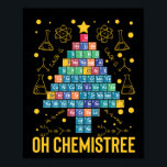 Oh Chemistree Science Christmas Tree Chemistry Poster<br><div class="desc">Tragen Sie dieses lustige Chemiestück zu Weihnachten,  um Ihre Liebe und Leidenschaft für Wissenschaft zu zeigen. Ein großartiges Geschenk für den Chemielehrer oder Professor in der Schule.</div>