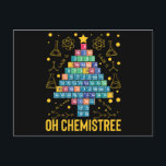 Oh Chemistree Science Christmas Tree Chemistry Postkarte<br><div class="desc">Tragen Sie dieses lustige Chemiestück zu Weihnachten,  um Ihre Liebe und Leidenschaft für Wissenschaft zu zeigen. Ein großartiges Geschenk für den Chemielehrer oder Professor in der Schule.</div>