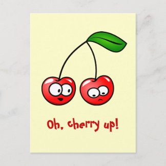 Oh, Cherry Up! Cherries Postcard Postkarte