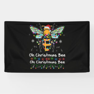 Oh Christmas Bee Bee Weihnachtsmannmütze Bee Ligh Banner