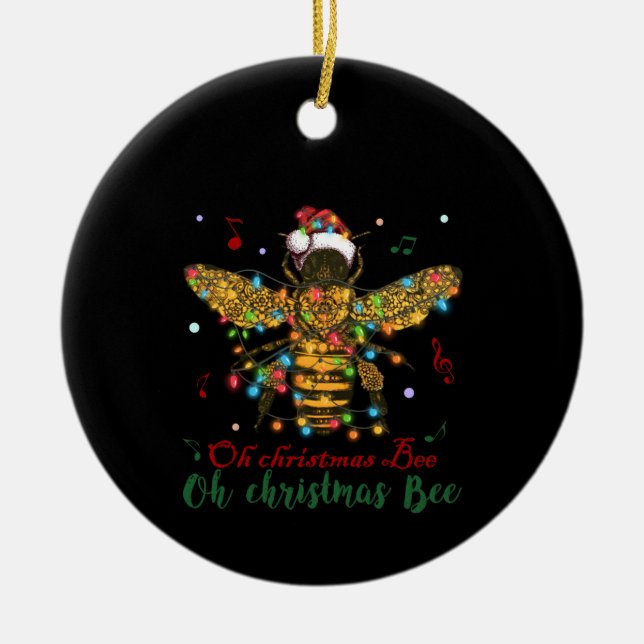 Oh Christmas Bee | Oh Christmas Bee Keramik Ornament (Vorne)