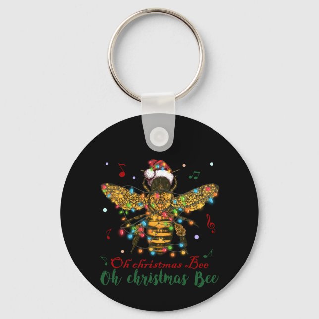 Oh Christmas Bee | Oh Christmas Bee Schlüsselanhänger (Vorderseite)