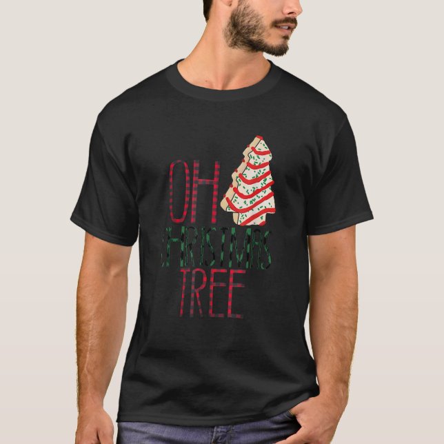 Oh Christmas Cake Tree Funny Christmas Snack Cake  T-Shirt (Vorderseite)